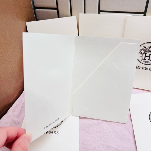 NEW AUTH HERMES PARIS RECEIPT HOLDER, SET OF 6 - Picture 3 of 6